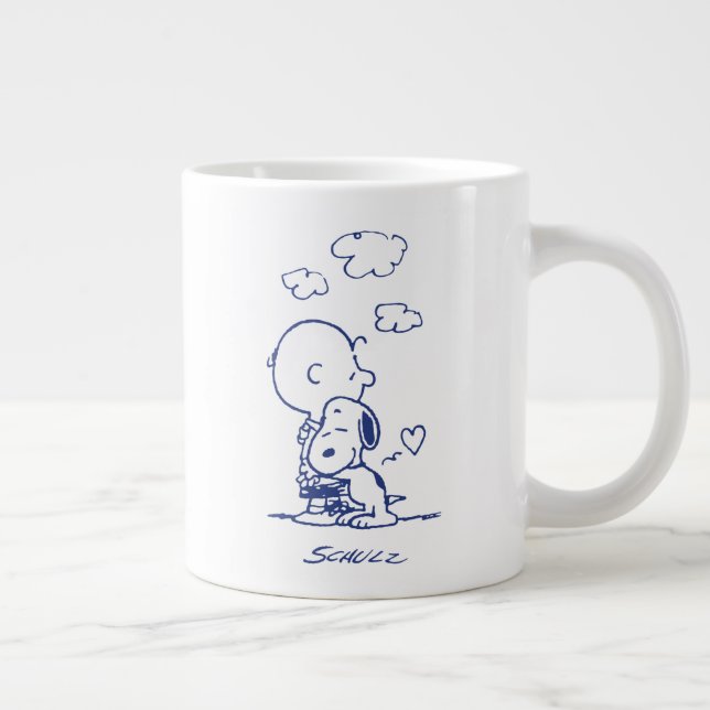 Comfort & Security | Charlie & Snoopy Hug Large Coffee Mug (Right)