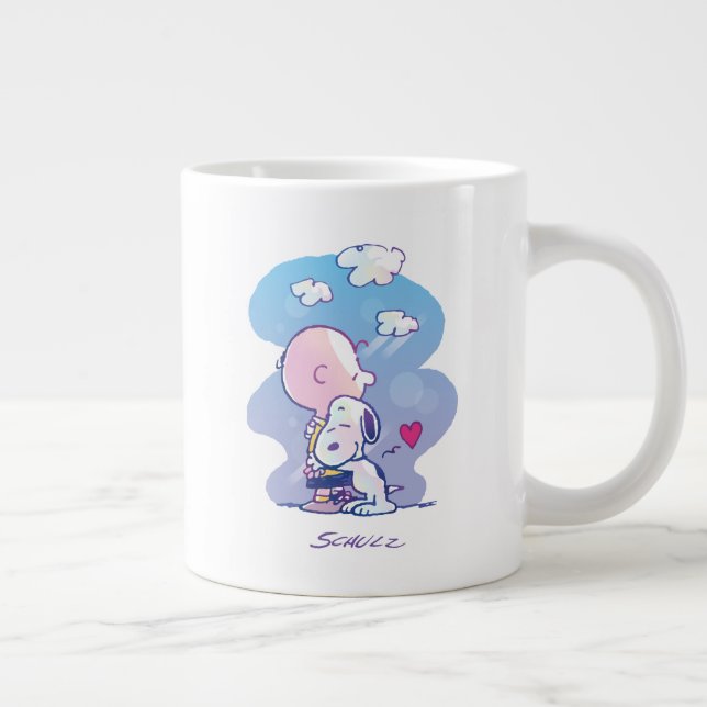 Comfort & Security | Charlie & Snoopy Hug Large Coffee Mug (Right)