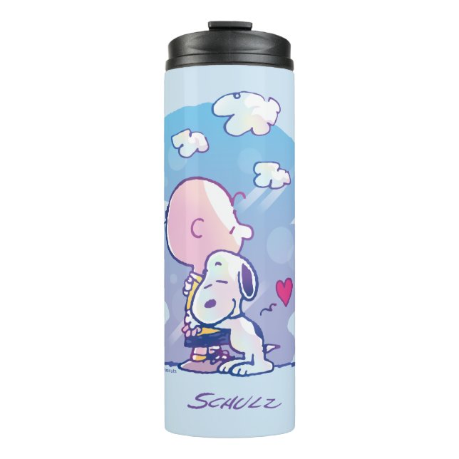 Comfort & Security | Charlie & Snoopy Hug Thermal Tumbler (Front)