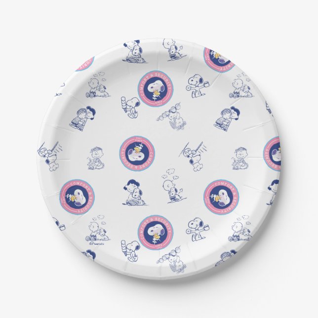 Comfort & Security | Comfort & Security Pattern Paper Plate (Front)