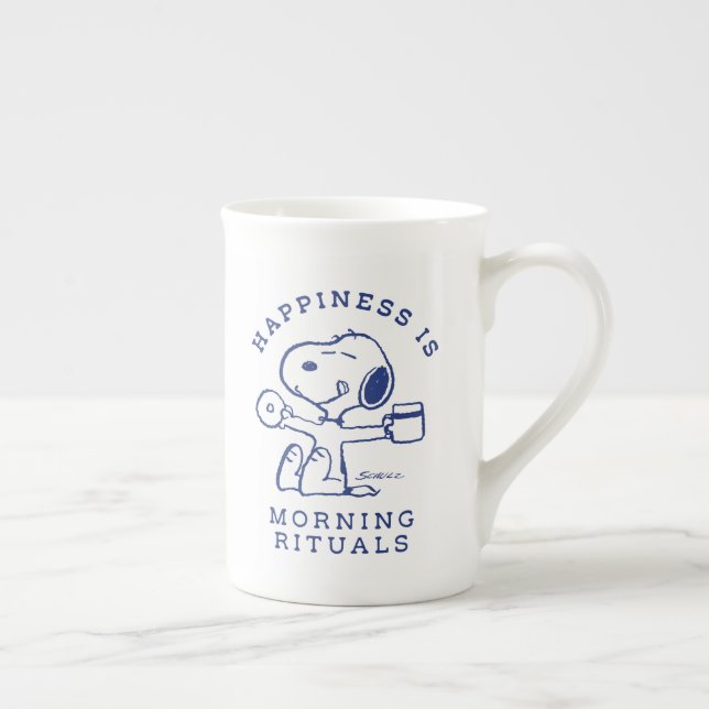 Comfort & Security | Happiness is Morning Rituals Bone China Mug (Right)