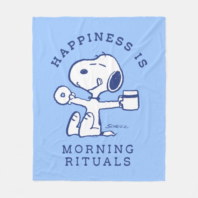 Comfort & Security | Happiness is Morning Rituals Fleece Blanket (Front)