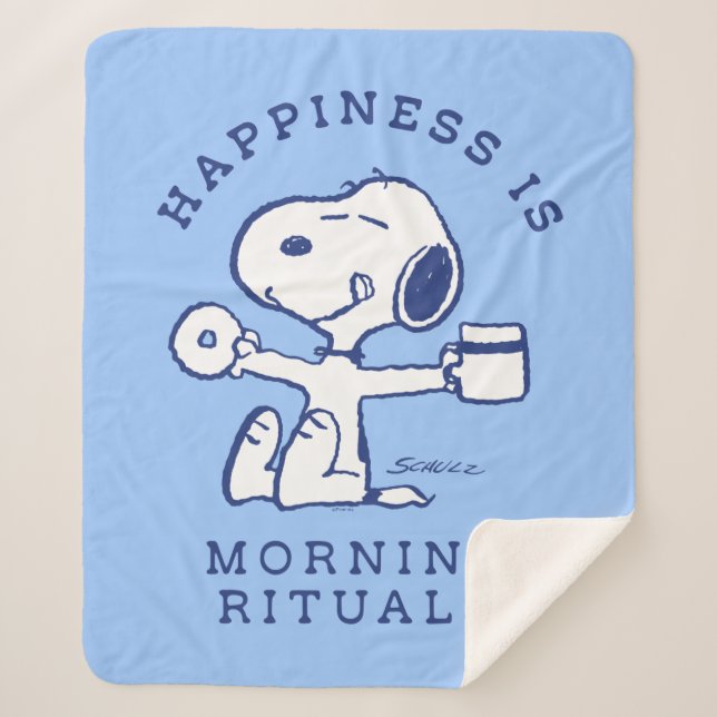 Comfort & Security | Happiness is Morning Rituals Sherpa Blanket (Front)