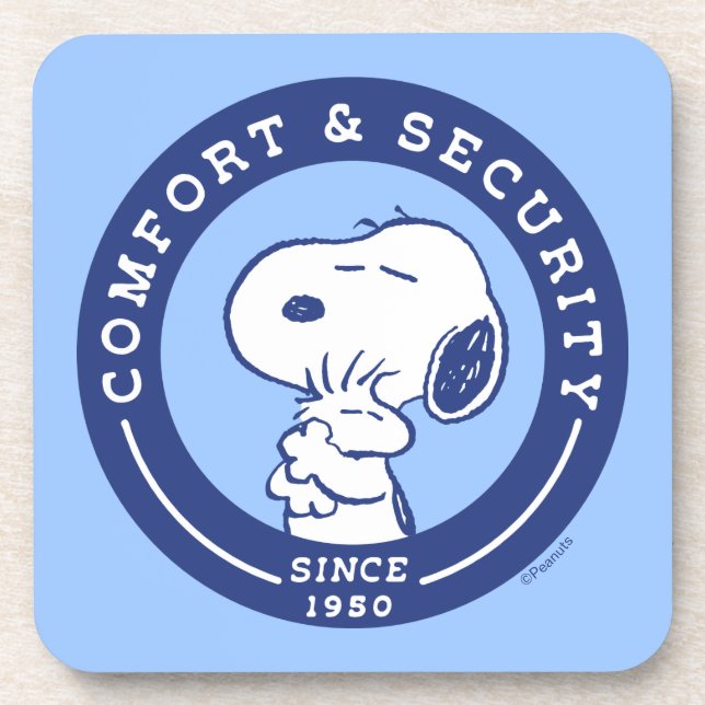 Comfort & Security | Snoopy & Woodstock Hug Coaster (Front)