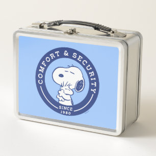 Comfort & Security   Snoopy & Woodstock Hug Metal Lunch Box