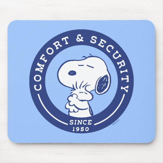 Comfort & Security | Snoopy & Woodstock Hug Mouse Mat (Front)