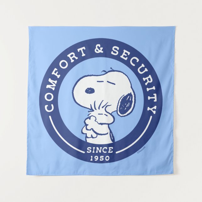 Comfort & Security | Snoopy & Woodstock Hug Tapestry (Front)