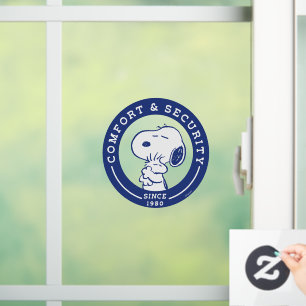 Comfort & Security   Snoopy & Woodstock Hug Window Cling