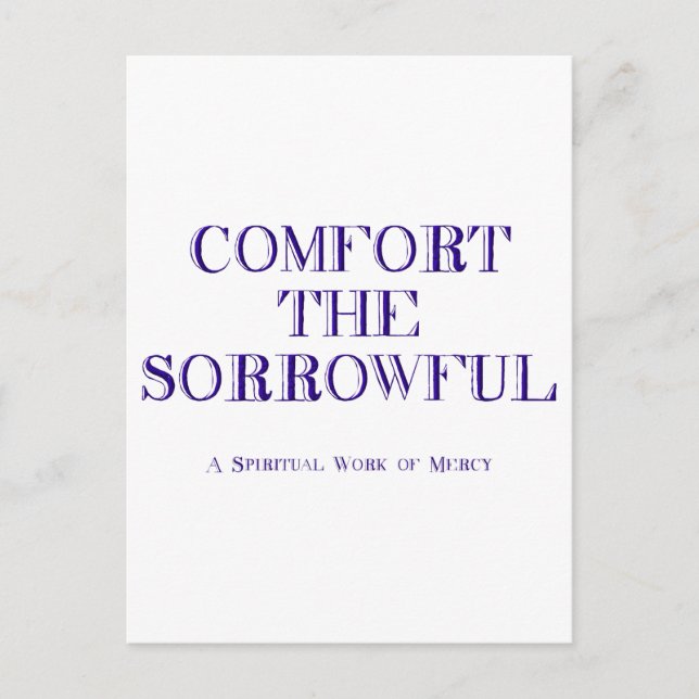 Comfort the sorrowful postcard (Front)