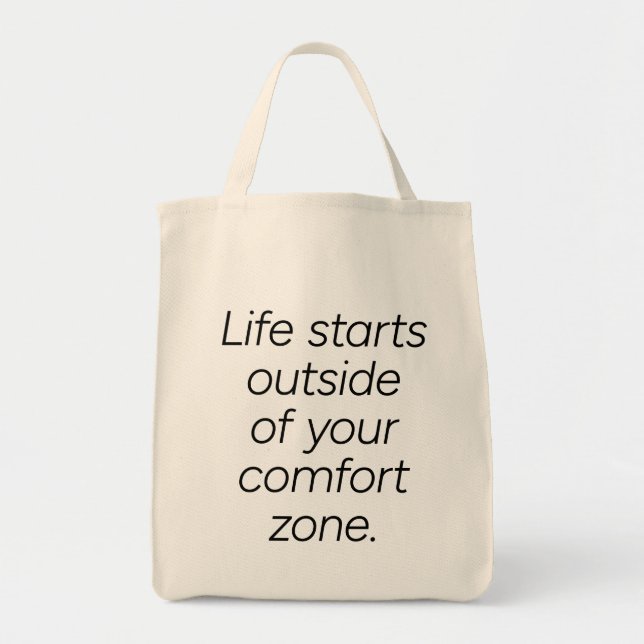 Comfort Zone Grocery Tote Bag (Front)
