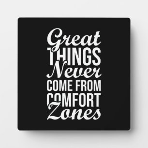 Comfort Zone - Gym, Hustle, Success, Motivational Plaque