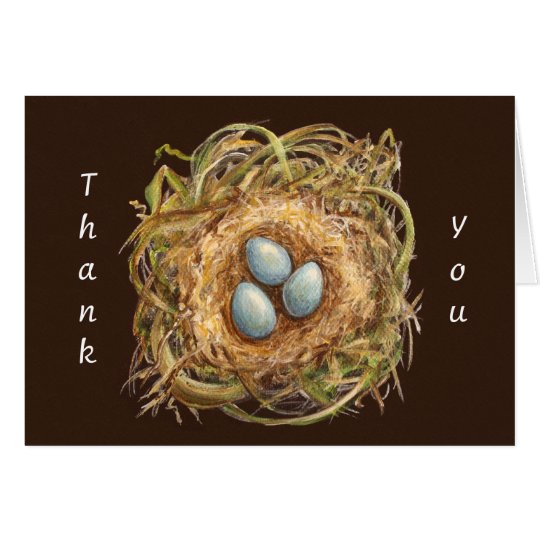 comfort zone nest thank you notecard