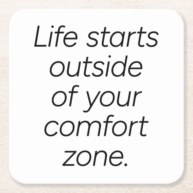 Comfort Zone Paper Coaster (Front)