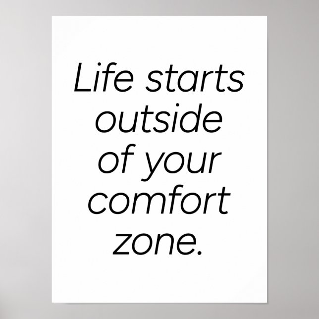 Comfort Zone Poster (Front)