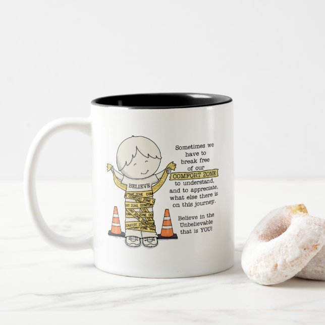 Comfort Zone Two-Tone Coffee Mug (With Donut)