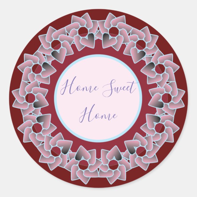 Comfortable and pretty  classic round sticker (Front)