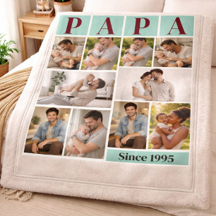 Comforted by Love Personalised 5 Photo Custom   Fleece Blanket