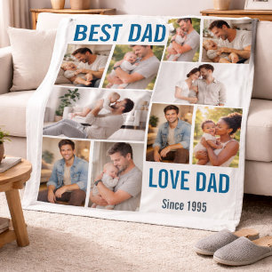 Comforted by Love Personalised 5 Photo Custom Fleece Blanket
