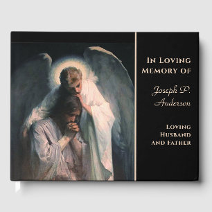 Comforting Catholic Funeral Guest Book