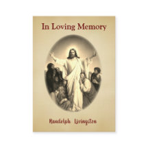 Comforting Christ Catholic Funeral Memorial Card