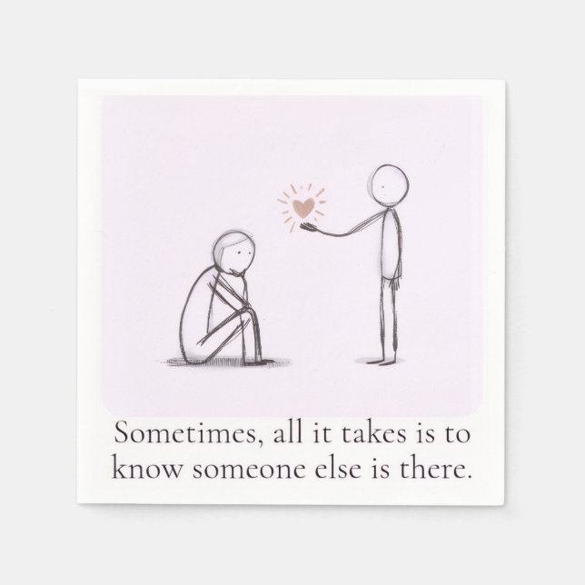 Comforting, Inspirational and Uplifting Quote Napkin (Front)