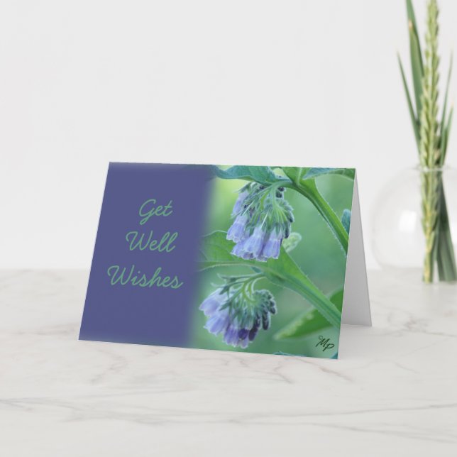 Comfrey Get Well Wishes or any occasion-customise Card (Front)