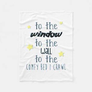 Comfy Bed, Funny Sleeping Quote Fleece Blanket