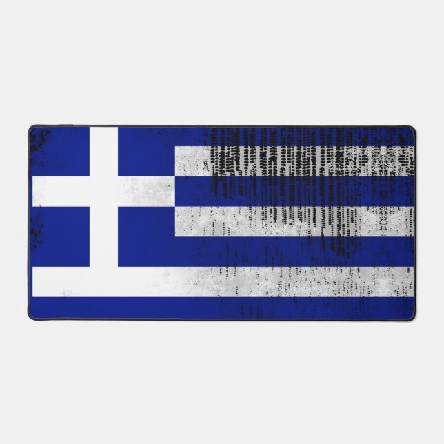 Comfy Gaming Desk Mat - Greece Flag (Front)