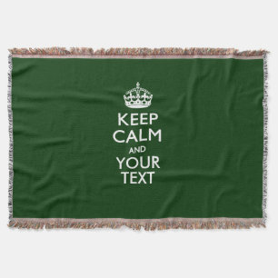 Comfy KEEP CALM AND Your Text for Neat Gift Throw Blanket
