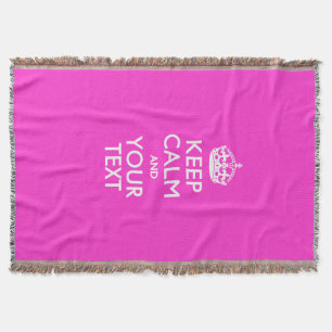 Comfy KEEP CALM AND Your Text for Neat Gift Throw Blanket