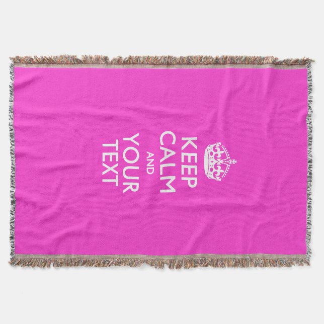 Comfy KEEP CALM AND Your Text for Neat Gift Throw Blanket (Front)