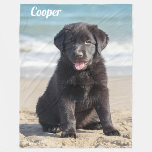 Comfy Labrador Personalised Fleece Blanket