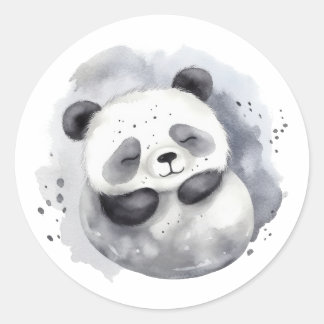 Comfy Panda Classic Round Sticker