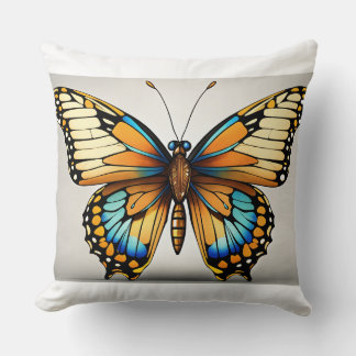 Comfy soft pillow with butterfly design
