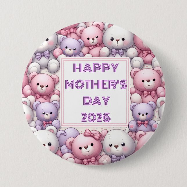 Comfy Teddy Cuddles 7.5 Cm Round Badge (Front)
