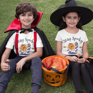 Comfy White Premium Youth Halloween Illustration Tri-Blend Shirt