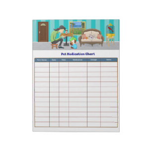 ComfyPaws Pet Medication Chart Notepad