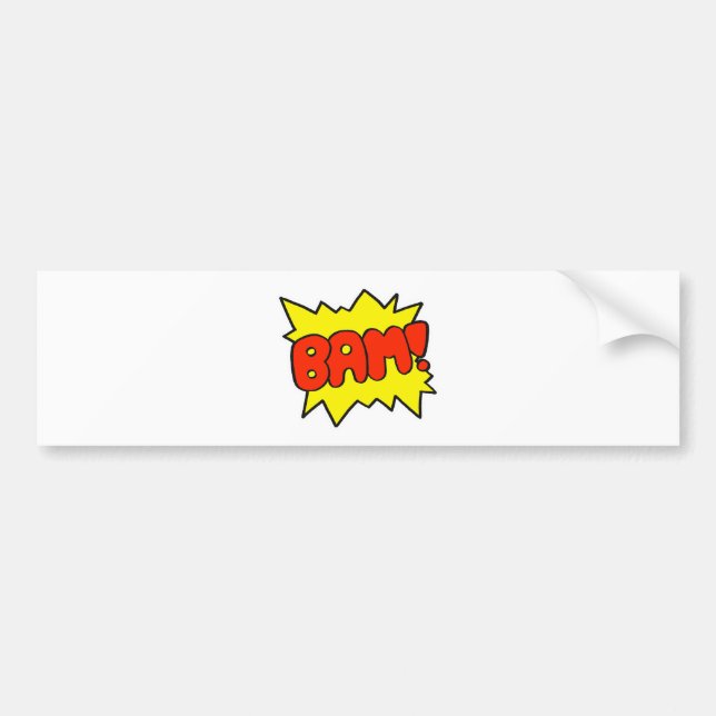 Comic 'Bam!' Bumper Sticker (Front)