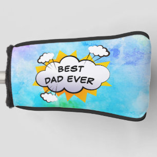 Comic best dad ever personalised golf head cover