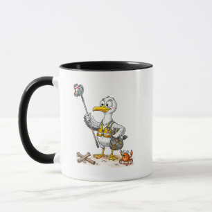 Comic Bird Beach Cleanup Crew Mug
