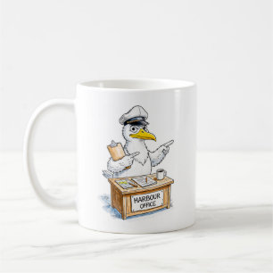 Comic Bird Harbour Officer Coffee Mug