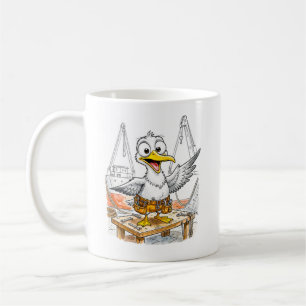 Comic Bird Shipyard Worker Coffee Mug