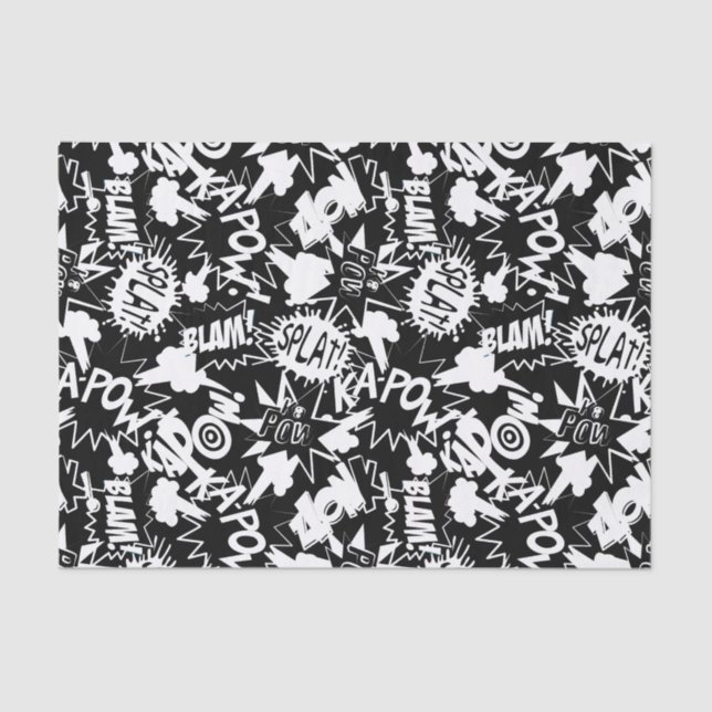 Comic book actions tissue paper (Front)