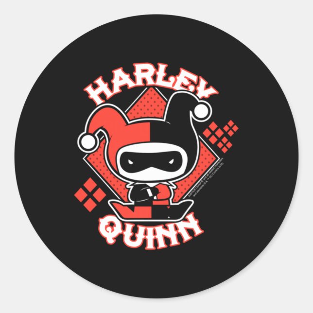 Comic Book Antihero Chibi Performance Classic Round Sticker (Front)