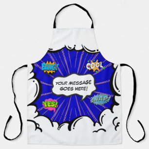 Comic Book Art Pop Add Text Custom Apron