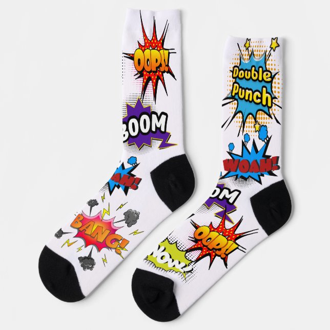 Comic Book Art Pop Socks (Left)
