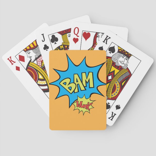 Comic Book "Bam" Balloon Playing Cards (Back)