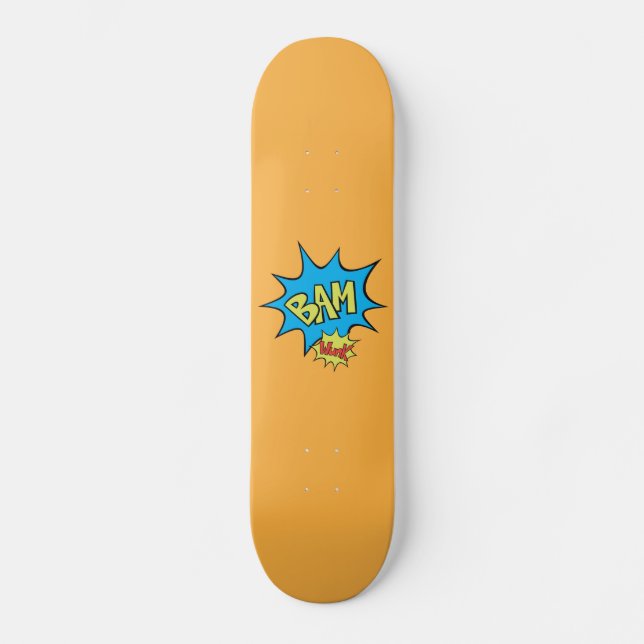 Comic Book "Bam" Balloon Skateboard Deck (Front)
