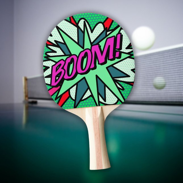 Comic Book BOOM Modern Fun Cool Ping Pong Paddle (Comic Book BOOM Modern Fun Cool Ping Pong Paddle)