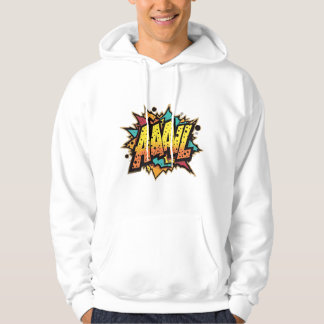 "Comic Book Burst: AAAL! Pop Art Hooded Sweatshirt